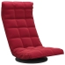 Silla de suelo giratoria de terciopelo rojo tinto