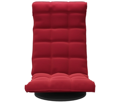 Silla de suelo giratoria de terciopelo rojo tinto