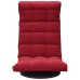 Silla de suelo giratoria de terciopelo rojo tinto