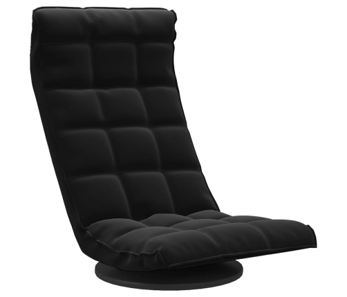 Silla de suelo giratoria de terciopelo negro