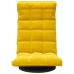 Silla de suelo giratoria de terciopelo amarillo