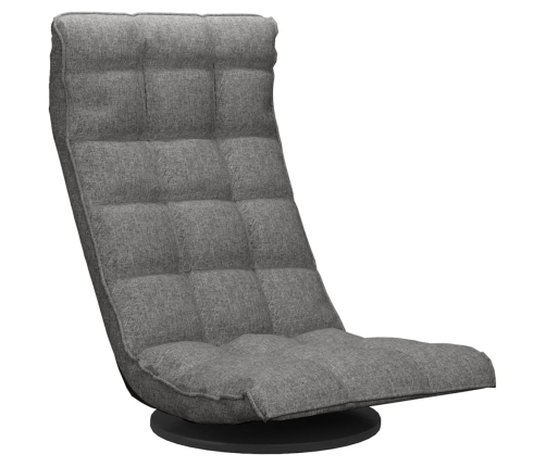 Silla de suelo giratoria de tela gris claro