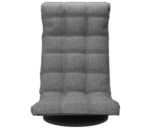 Silla de suelo giratoria de tela gris claro