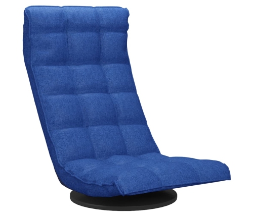 Silla de suelo giratoria de tela azul