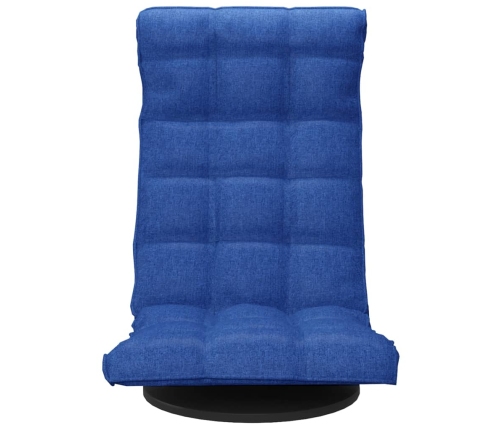 Silla de suelo giratoria de tela azul