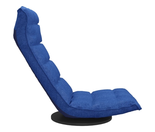 Silla de suelo giratoria de tela azul