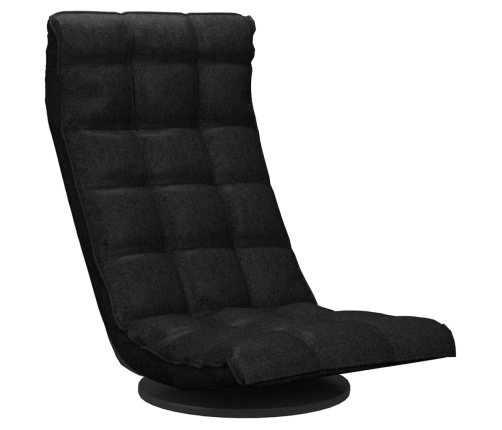 Silla de suelo giratoria de tela negra