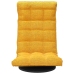 Silla de suelo giratoria de tela amarillo mostaza