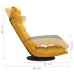 Silla de suelo giratoria de tela amarillo mostaza