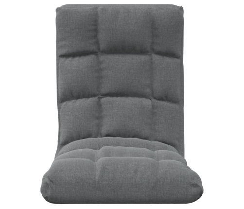 Silla de suelo plegable de tela gris claro