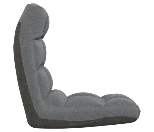 Silla de suelo plegable de tela gris claro