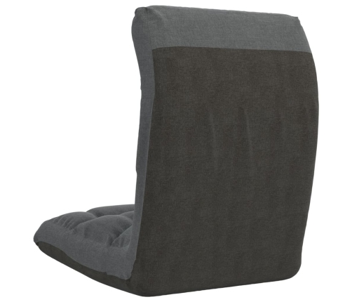 Silla de suelo plegable de tela gris claro