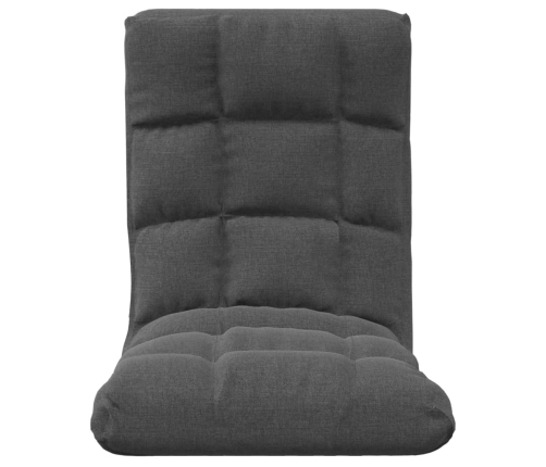 Silla de suelo plegable de tela gris oscuro