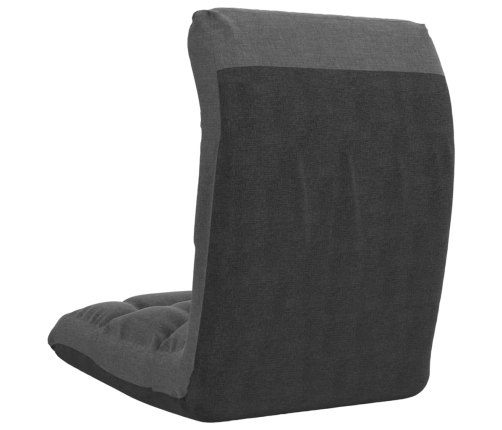 Silla de suelo plegable de tela gris oscuro