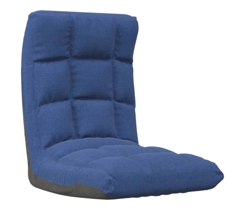 Silla de suelo plegable de tela azul