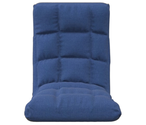 Silla de suelo plegable de tela azul