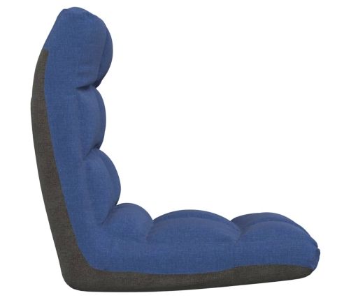 Silla de suelo plegable de tela azul