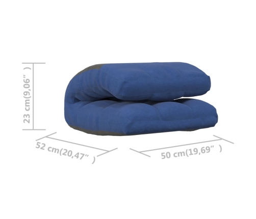 Silla de suelo plegable de tela azul
