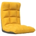 Tumbona de suelo plegable de tela amarillo mostaza