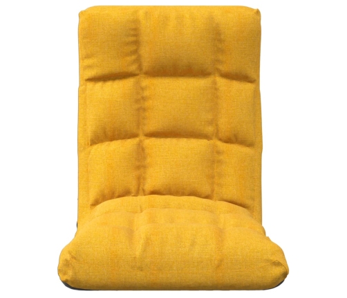 Tumbona de suelo plegable de tela amarillo mostaza