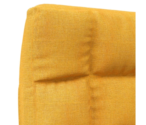 Tumbona de suelo plegable de tela amarillo mostaza