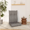 Silla de suelo plegable de tela gris claro