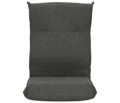 Silla de suelo plegable de tela gris oscuro