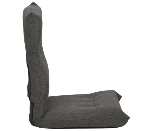 Silla de suelo plegable de tela gris oscuro