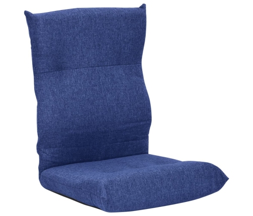 Silla de suelo plegable de tela azul