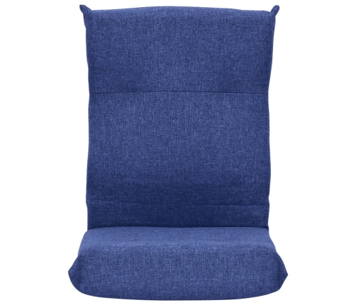 Silla de suelo plegable de tela azul