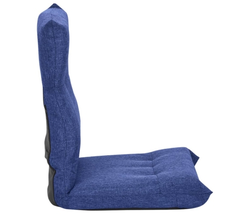 Silla de suelo plegable de tela azul