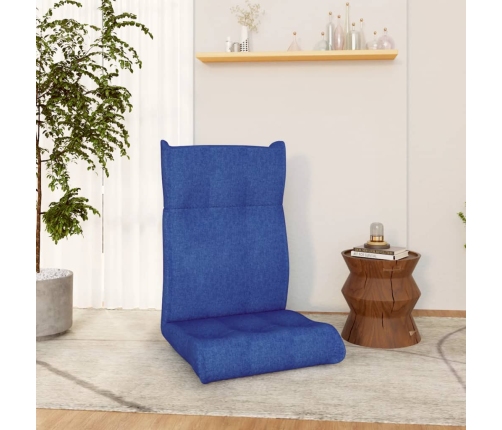 Silla de suelo plegable de tela azul