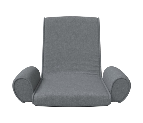 Silla de suelo plegable de tela gris claro