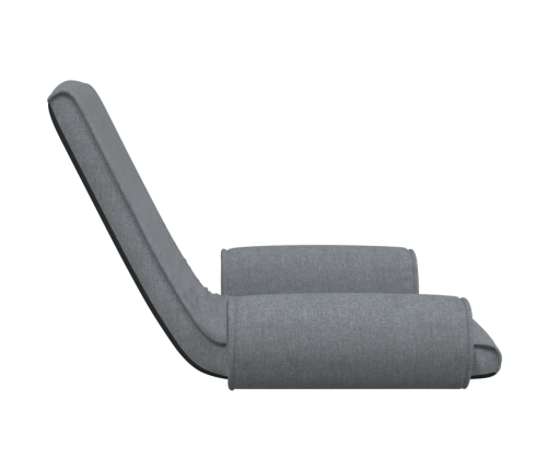 Silla de suelo plegable de tela gris claro