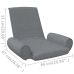 Silla de suelo plegable de tela gris claro