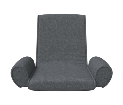 Silla de suelo plegable de tela gris oscuro