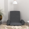 Silla de suelo plegable de tela gris oscuro