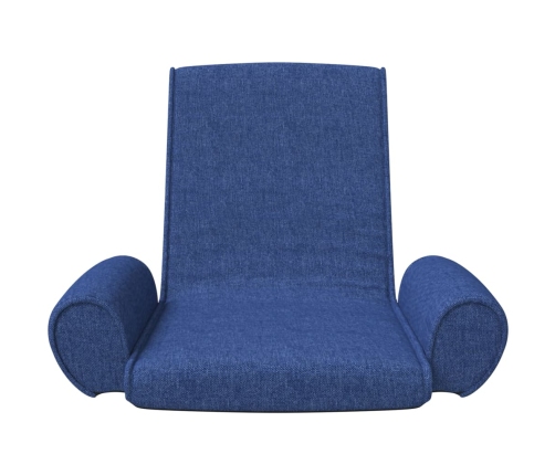 Silla de suelo plegable de tela azul