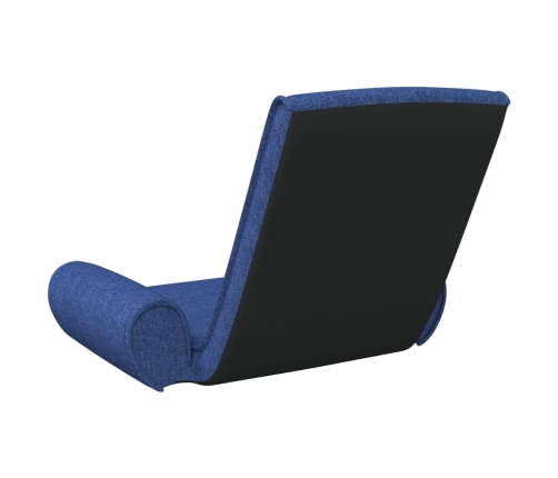 Silla de suelo plegable de tela azul