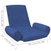 Silla de suelo plegable de tela azul