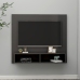 Mueble TV de pared contrachapado gris brillante 102x23,5x90 cm