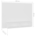 Mueble de TV de pared madera contrachapada blanco 120x23,5x90cm