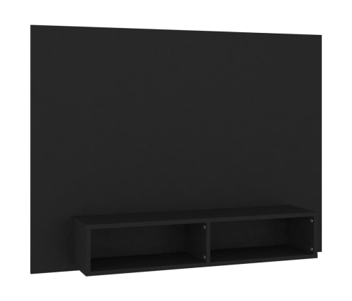 Mueble de TV de pared madera contrachapada negro 120x23,5x90 cm