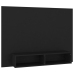 Mueble de TV de pared madera contrachapada negro 120x23,5x90 cm