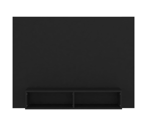 Mueble de TV de pared madera contrachapada negro 120x23,5x90 cm