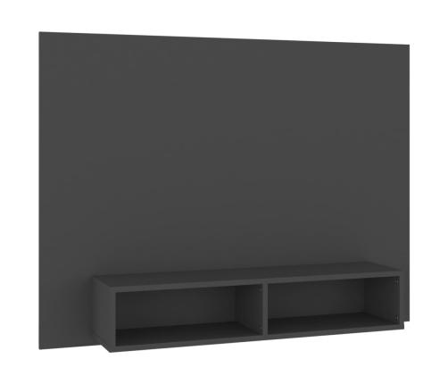 Mueble de TV de pared madera contrachapada gris 120x23,5x90 cm