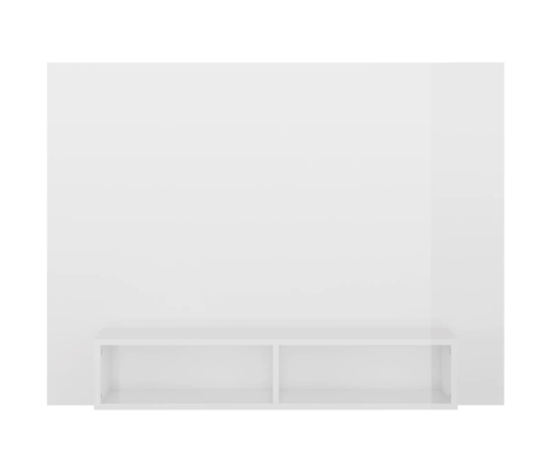 Mueble TV de pared contrachapado blanco brillante 120x23,5x90cm