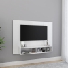 Mueble TV de pared contrachapado blanco brillante 120x23,5x90cm