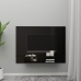 Mueble TV de pared contrachapado negro brillante 135x23,5x90 cm