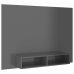 Mueble TV de pared contrachapado gris brillante 135x23,5x90 cm